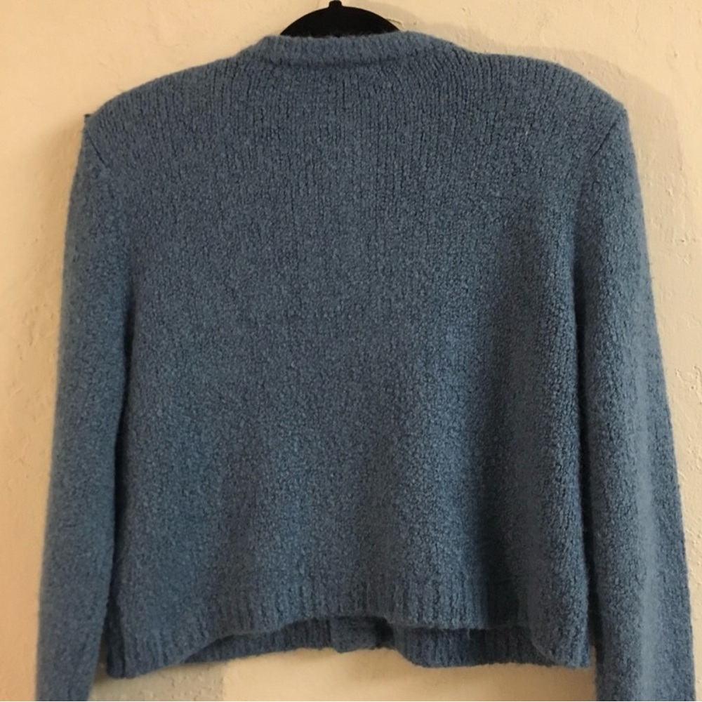 Blue Button-Up Cardigan - Picture 8 of 10